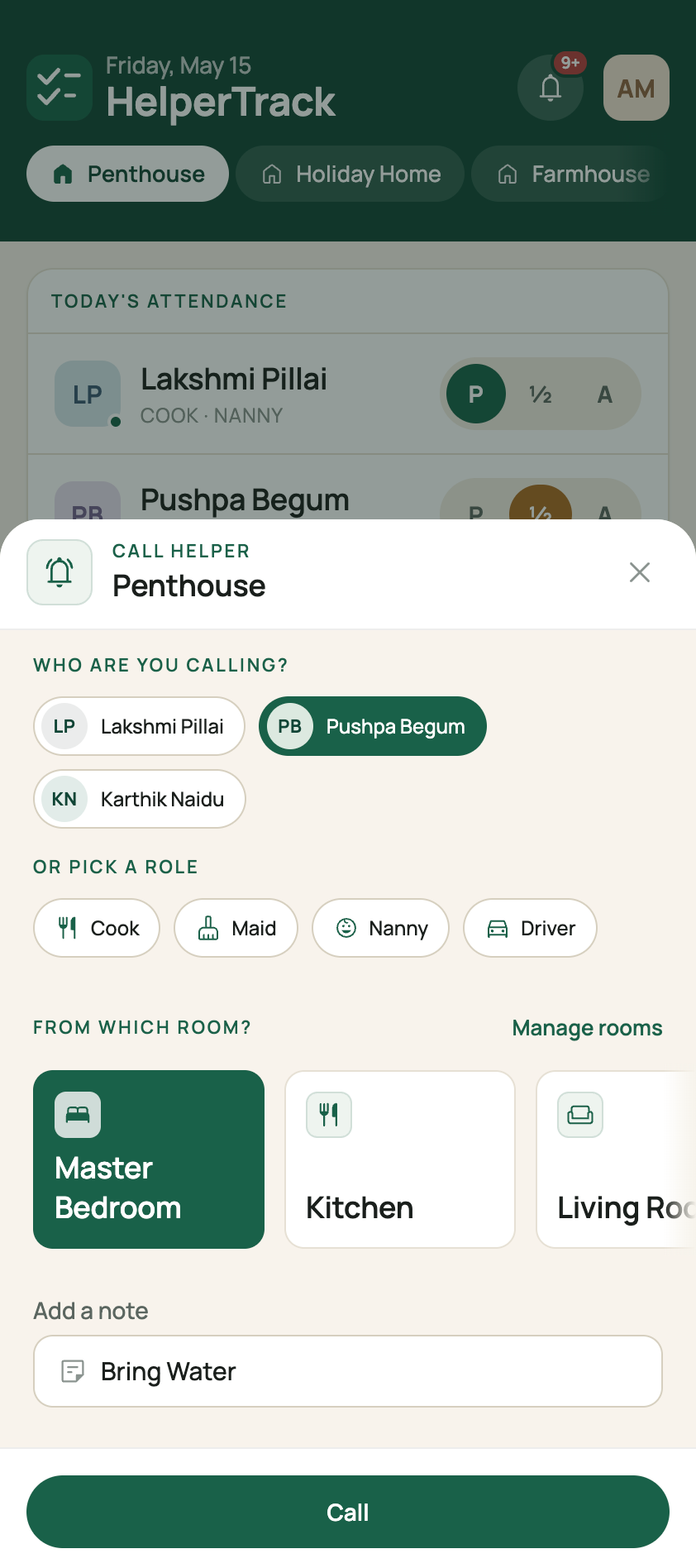 Call helper